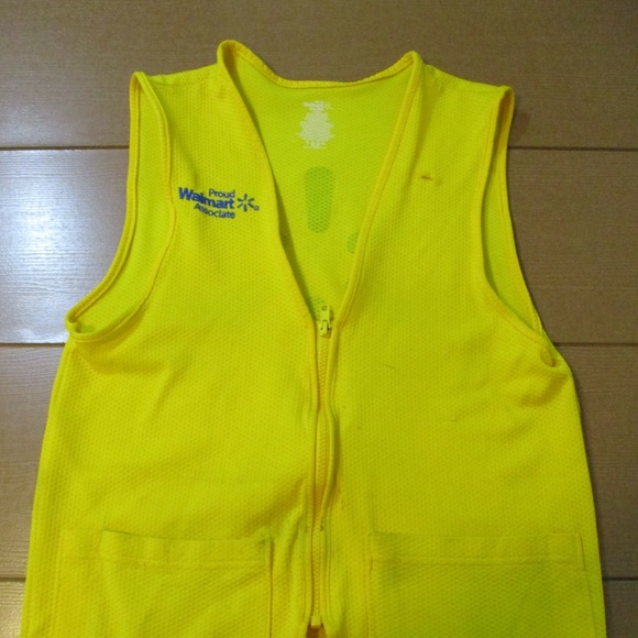 Walmart Associate Yellow Zip Uniform Employee Work Vest Unisex Sz XS - Picture 1 of 5